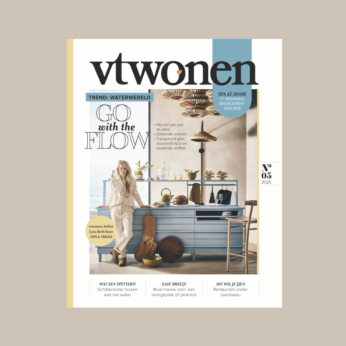 De nieuwste vtwonen is er! Laat je inspireren door water, vloeiende vormen en glinsterende tinten