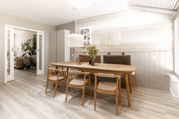 Stylist Fietje creëerde een rustgevend eilandinterieur in Lisse en voegde stoere, industriële accenten toe. 