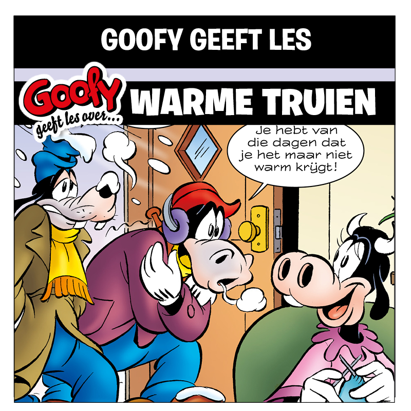 Goofy geeft les over warme truien
