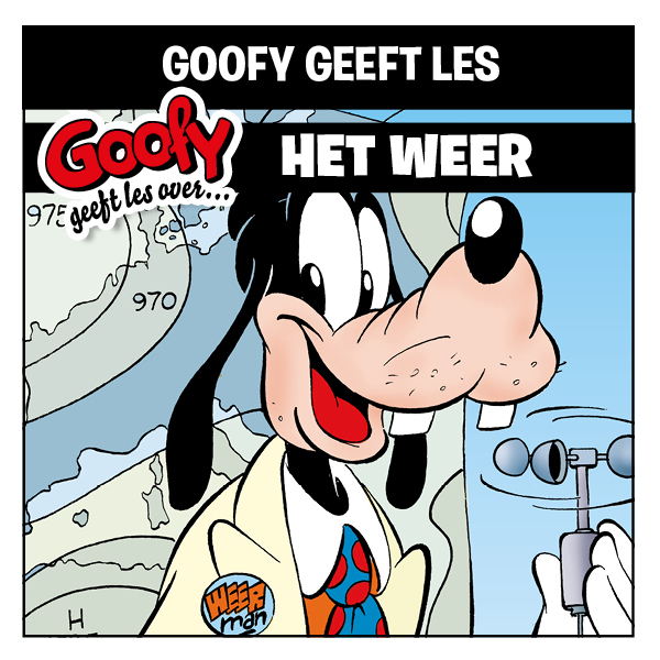 Goofy geeft les over het weer