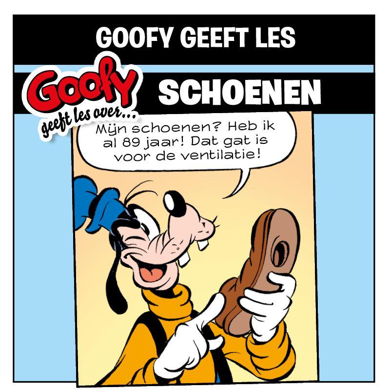 Goofy geeft les over schoenen